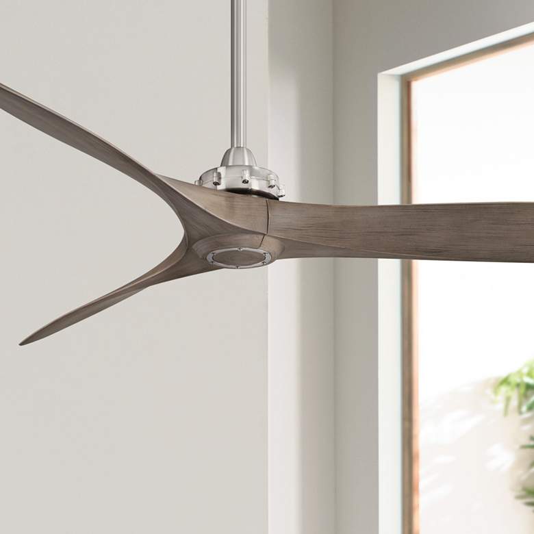 Image 1 60" Minka Aire Aviation Nickel and Ash Maple Ceiling Fan with Remote