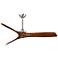 60" Minka Aire Aviation Nickel and Koa Ceiling Fan with Remote Control