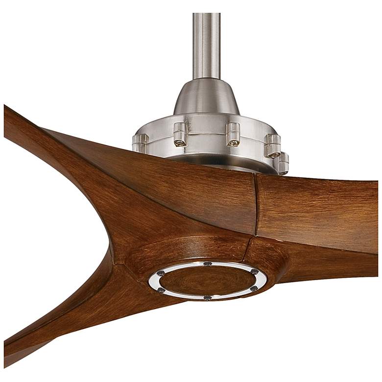 Image 3 60" Minka Aire Aviation Nickel and Koa Ceiling Fan with Remote Control more views