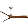 60" Minka Aire Aviation Nickel and Koa LED Ceiling Fan with Remote