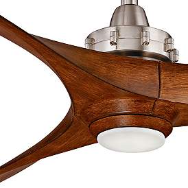 Image3 of 60" Minka Aire Aviation Nickel and Koa LED Ceiling Fan with Remote more views