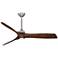 60" Minka Aire Aviation Nickel and Maple LED Ceiling Fan