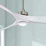 60" Minka Aire Aviation Nickel and White LED Ceiling Fan with Remote