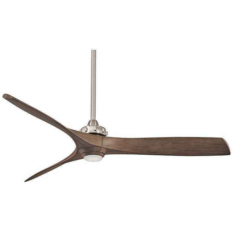 Image 2 60" Minka Aire Aviation Nickel Ash Maple LED Ceiling Fan with Remote