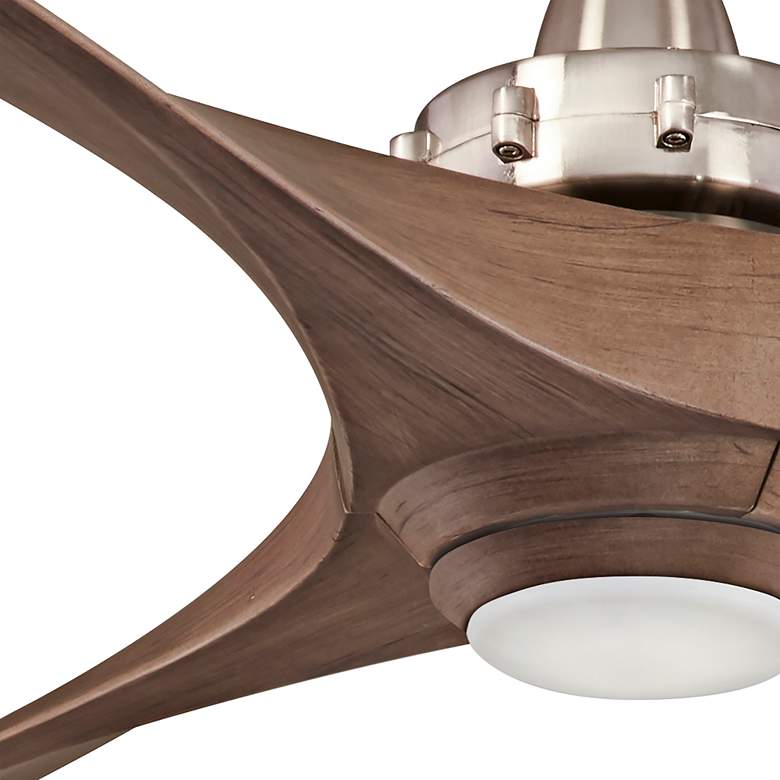 Image 3 60" Minka Aire Aviation Nickel Ash Maple LED Ceiling Fan with Remote more views