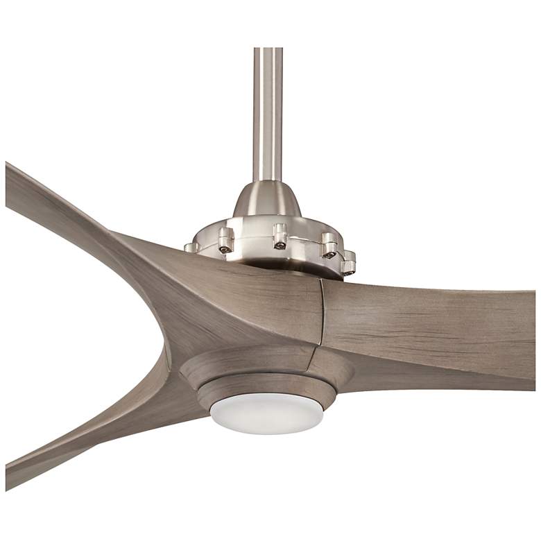 Image 3 60" Minka Aire Aviation Nickel Ash Maple LED Ceiling Fan with Remote more views