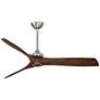60" Minka Aire Aviation Nickel Maple Indoor Ceiling Fan with Remote