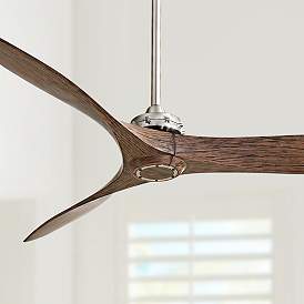 Image1 of 60" Minka Aire Aviation Nickel Maple Indoor Ceiling Fan with Remote