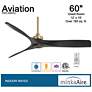 4_60" Minka Aire Aviation Soft Brass Ceiling Fan with Remote Control more views