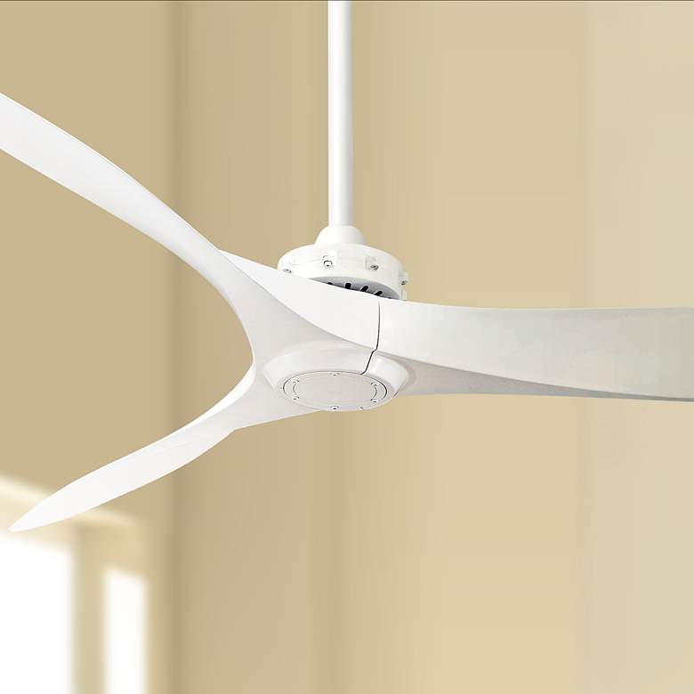 Image 1 60" Minka Aire Aviation White Ceiling Fan with Remote Control