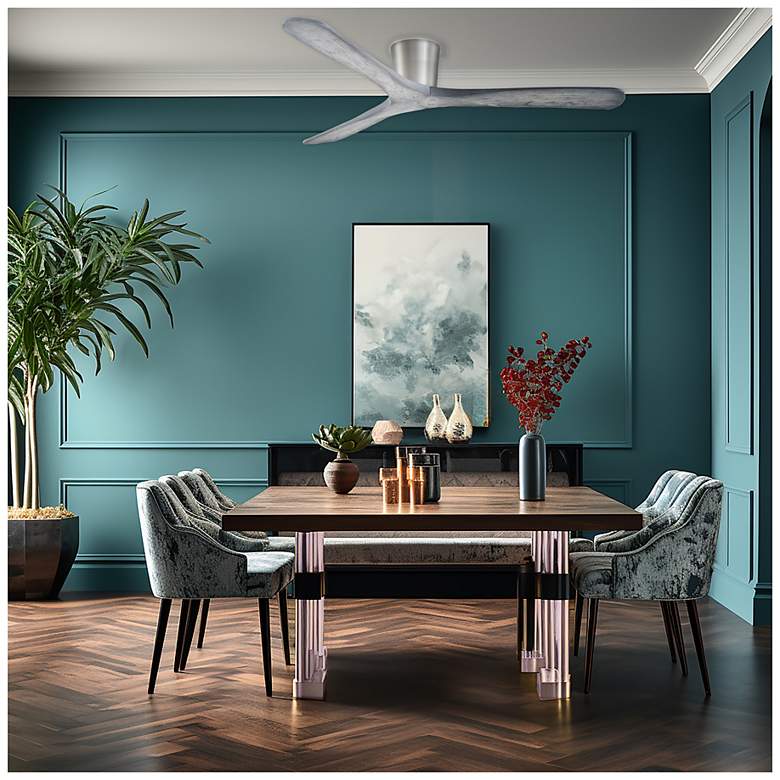 Image 6 60" Minka Aire Avtur Brushed Steel Damp Hugger Ceiling Fan with Remote more views