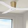 2_60" Minka Aire Avtur Soft Brass Damp Hugger Ceiling Fan with Remote