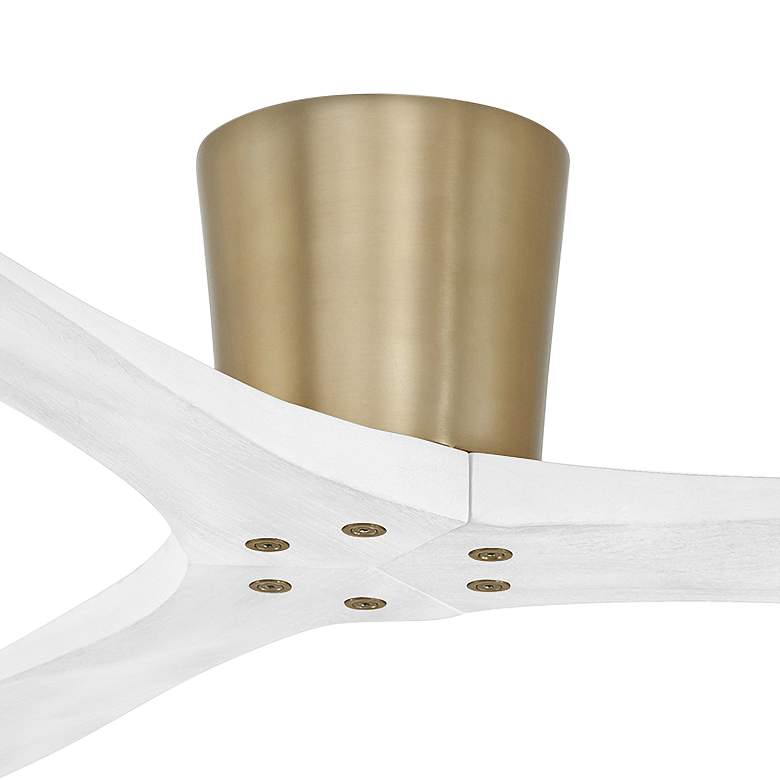 Image 4 60" Minka Aire Avtur Soft Brass Damp Hugger Ceiling Fan with Remote more views