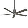 60" Minka Aire Clean Grey Iron LED Ceiling Fan with Remote