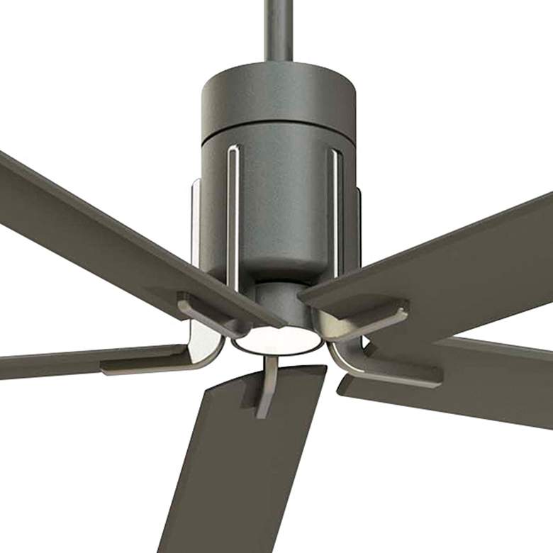 Image 3 60" Minka Aire Clean Grey Iron LED Ceiling Fan with Remote more views