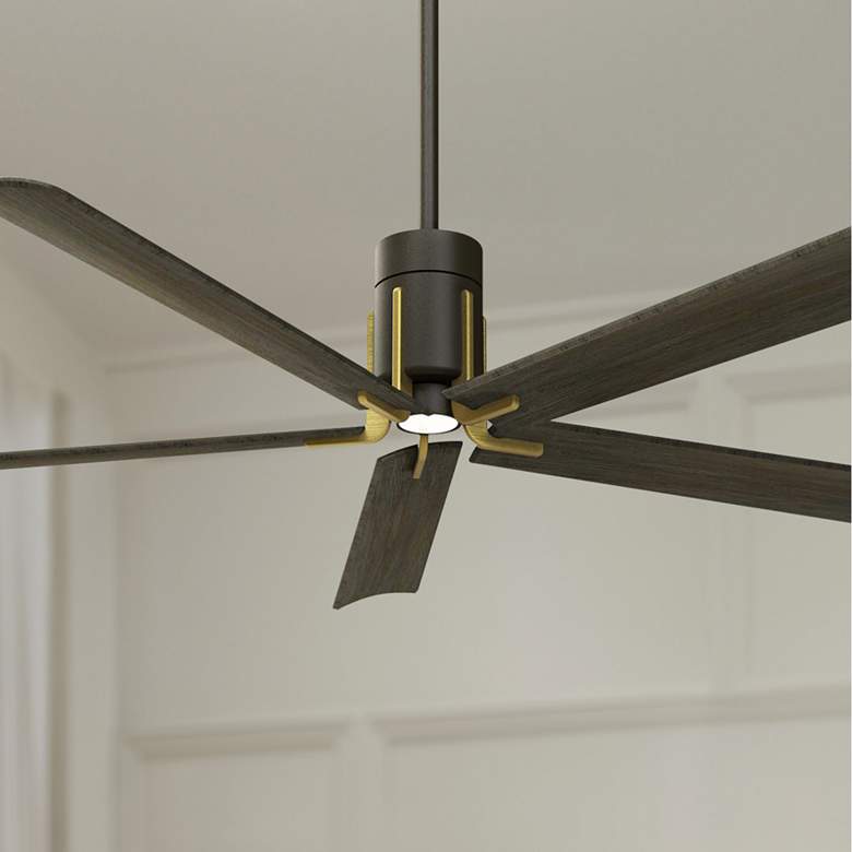 Image 1 60 inch Minka Aire Clean Oil Rubbed Bronze LED Ceiling Fan with Remote