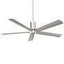 60" Minka Aire Clean Polished Nickel LED Ceiling Fan with Remote