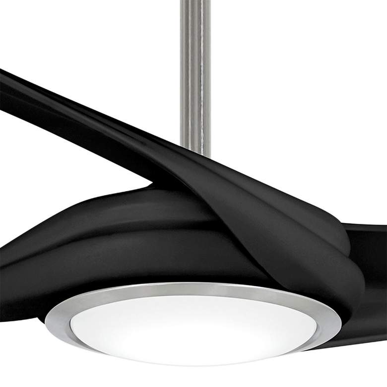 Image 3 60" Minka Aire Curl Brushed Nickel and Coal LED Smart Ceiling Fan more views