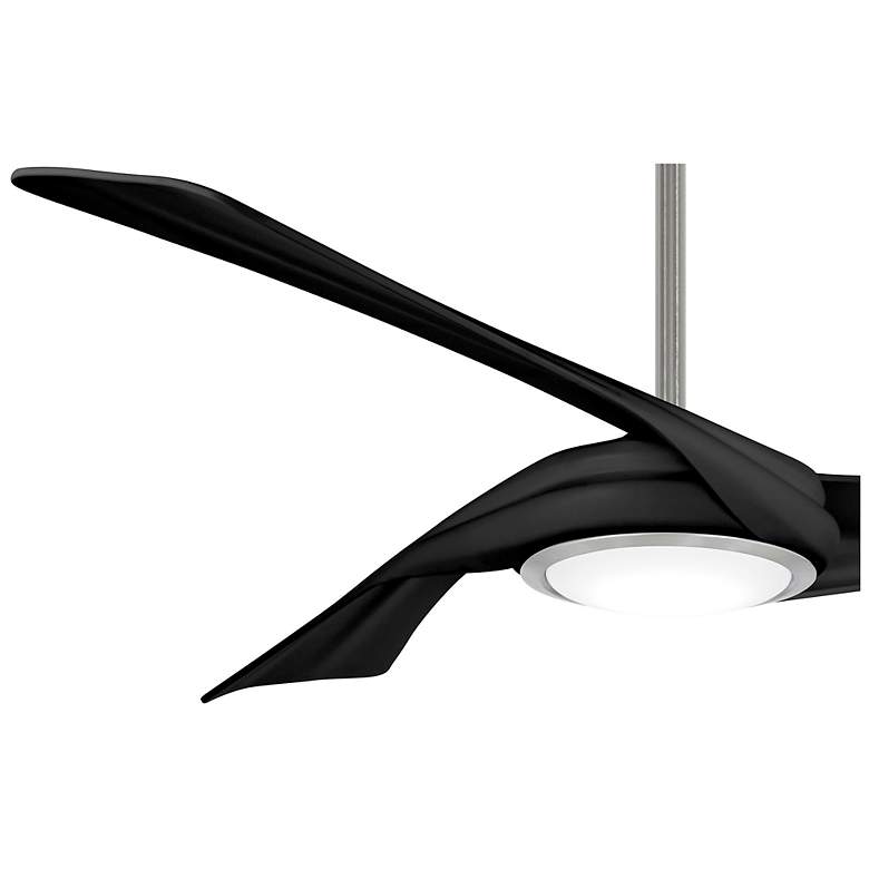 Image 4 60 inch Minka Aire Curl Brushed Nickel and Coal LED Smart Ceiling Fan more views