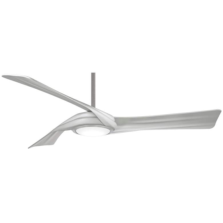 Image 2 60 inch Minka Aire Curl Brushed Nickel and Silver LED Smart Ceiling Fan