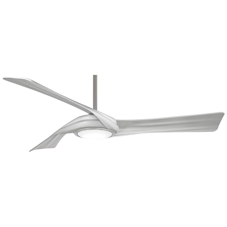 Image 2 60" Minka Aire Curl Brushed Nickel and Silver LED Smart Ceiling Fan