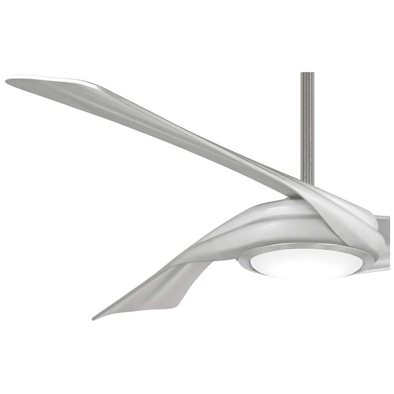 Image 4 60" Minka Aire Curl Brushed Nickel and Silver LED Smart Ceiling Fan more views