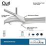 7_60" Minka Aire Curl Brushed Nickel and Silver LED Smart Ceiling Fan more views