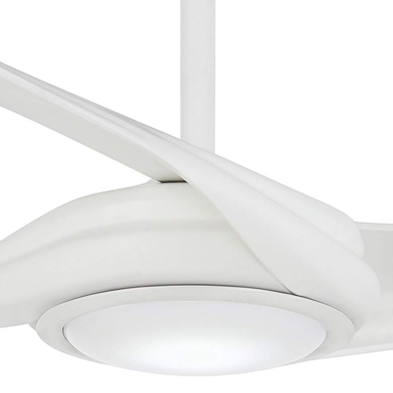 60&quot; Minka Aire Curl Flat White Finish Modern LED Smart Ceiling Fan more views