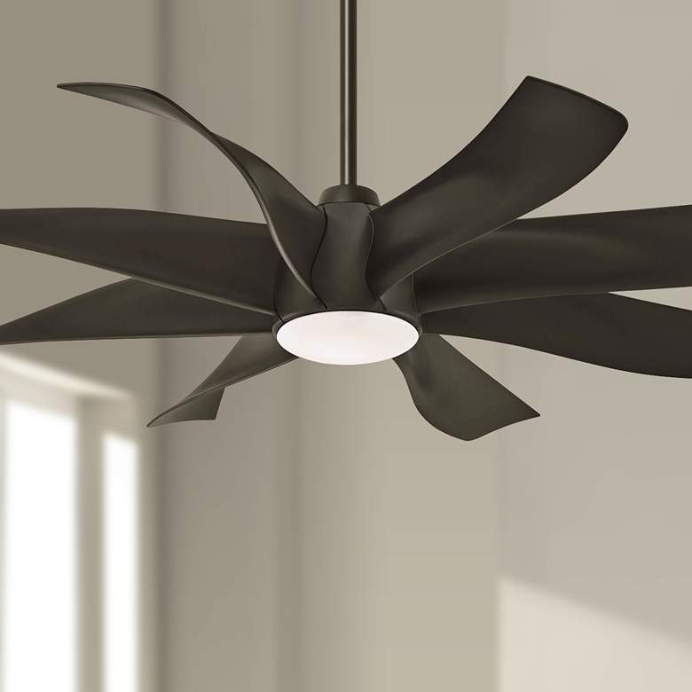 Image 1 60 inch Minka Aire Dream Bronze 8-Blade LED Ceiling Fan with Remote