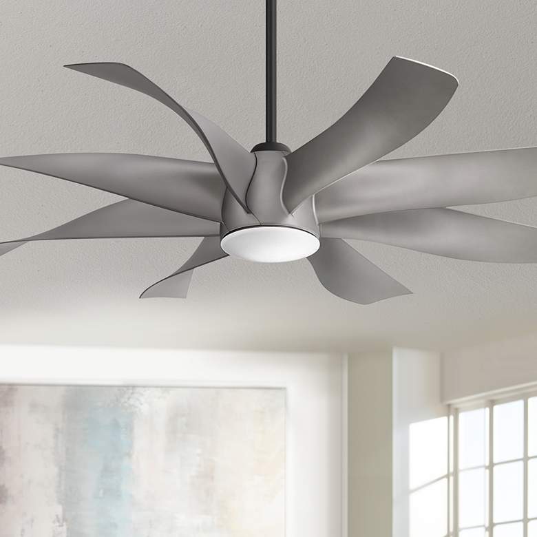 Image 1 60 inch Minka Aire Dream Star Graphite Steel LED Ceiling Fan with Remote