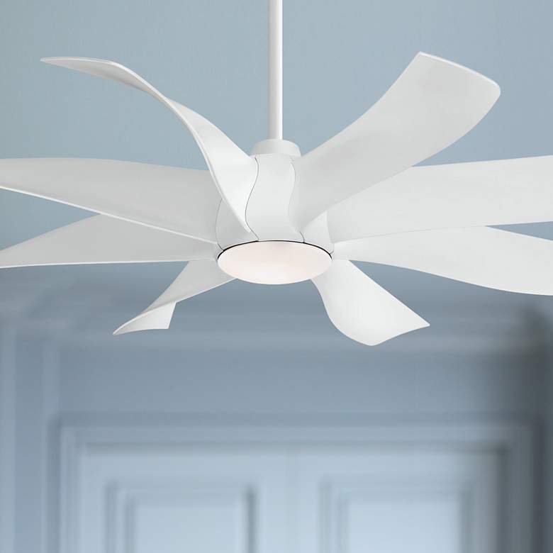 Image 1 60 inch Minka Aire Dream Star LED White Indoor Ceiling Fan with Remote