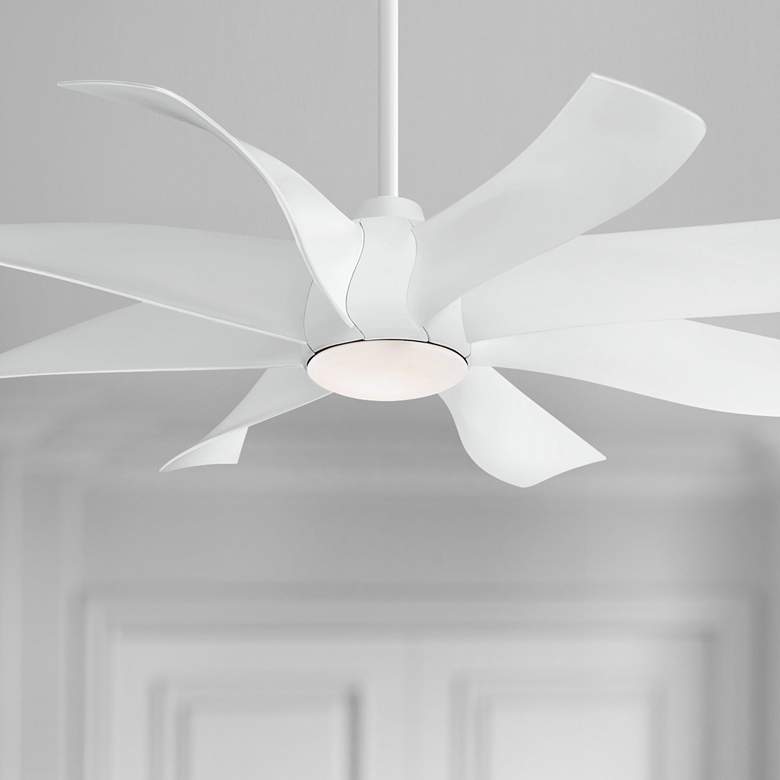 Image 1 60 inch Minka Aire Dream Star LED White Indoor Ceiling Fan with Remote