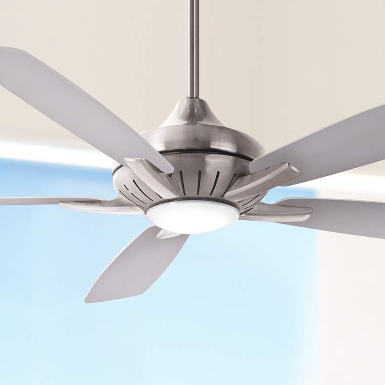 Image 1 60 inch Minka Aire Dyno XL Nickel LED Smart Ceiling Fan with Remote