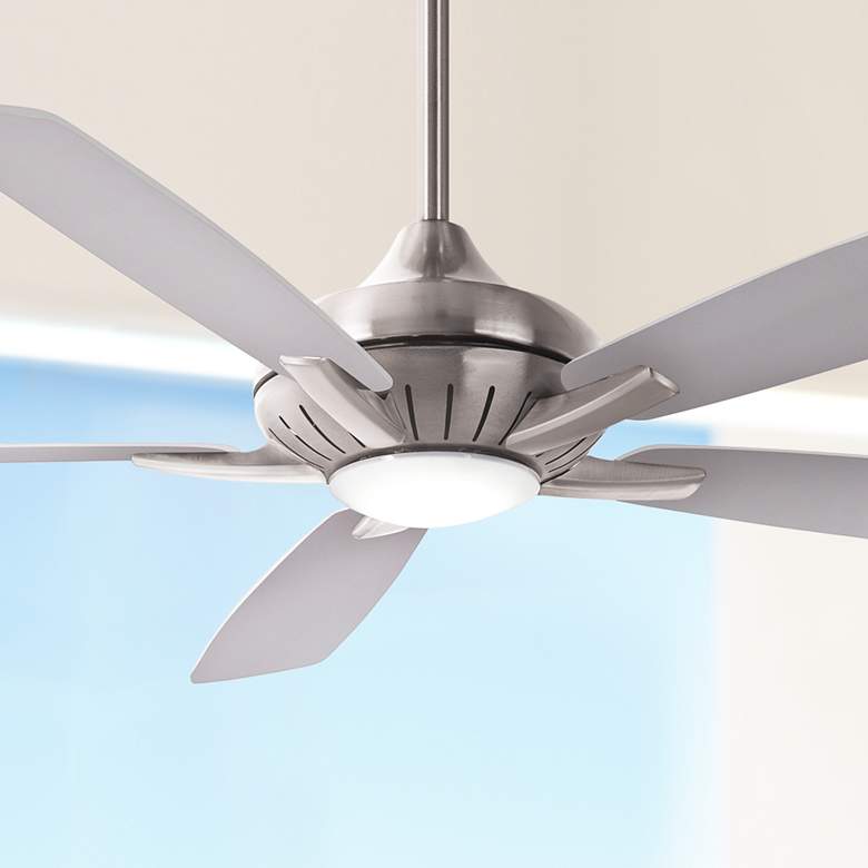 Image 1 60" Minka Aire Dyno XL Nickel LED Smart Ceiling Fan with Remote