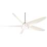 60" Minka Aire Ellipse Brushed Nickel and White LED Smart Ceiling Fan