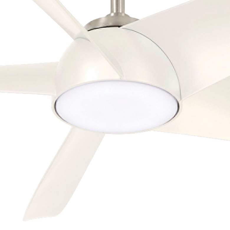 Image 3 60" Minka Aire Ellipse Brushed Nickel and White LED Smart Ceiling Fan more views