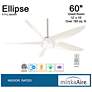 5_60" Minka Aire Ellipse Brushed Nickel and White LED Smart Ceiling Fan more views