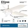 6_60" Minka Aire Ellipse Brushed Nickel and White LED Smart Ceiling Fan more views