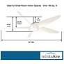 60" Minka Aire Ellipse Brushed Nickel and White LED Smart Ceiling Fan