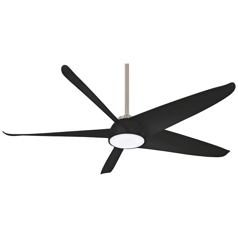 Image 2 60" Minka Aire Ellipse Coal Black Modern LED Smart Ceiling Fan