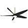 60" Minka Aire Ellipse Coal Black Modern LED Smart Ceiling Fan