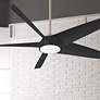 60" Minka Aire Ellipse Coal Black Modern LED Smart Ceiling Fan