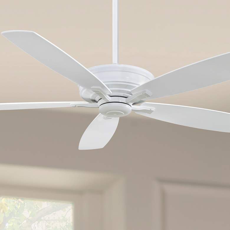 Image 1 60" Minka Aire Kafe XL ENERGY STAR® White Ceiling Fan with Remote