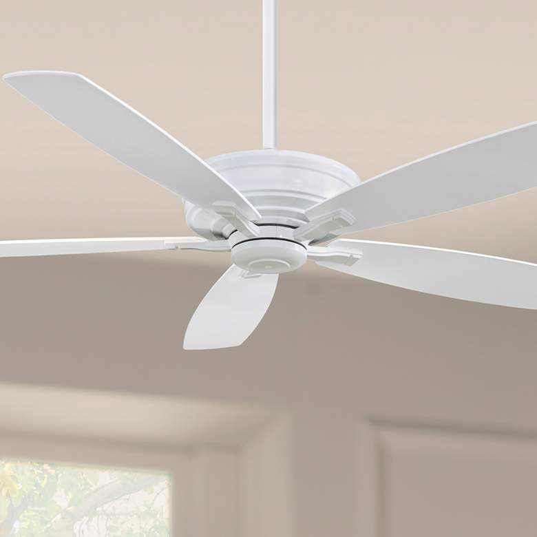 Image 1 60 inch Minka Aire Kafe XL ENERGY STAR&#174; White Ceiling Fan with Remote