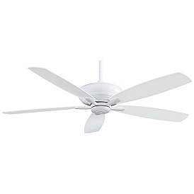Image2 of 60" Minka Aire Kola XL White Ceiling Fan with Remote Control
