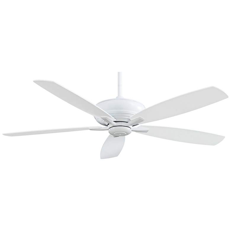 Image 2 60 inch Minka Aire Kola XL White Ceiling Fan with Remote Control