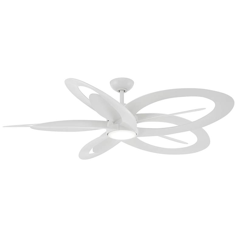 Image 1 60 inch Minka Aire Pinup Flat White Indoor LED Ceiling Fan with Remote