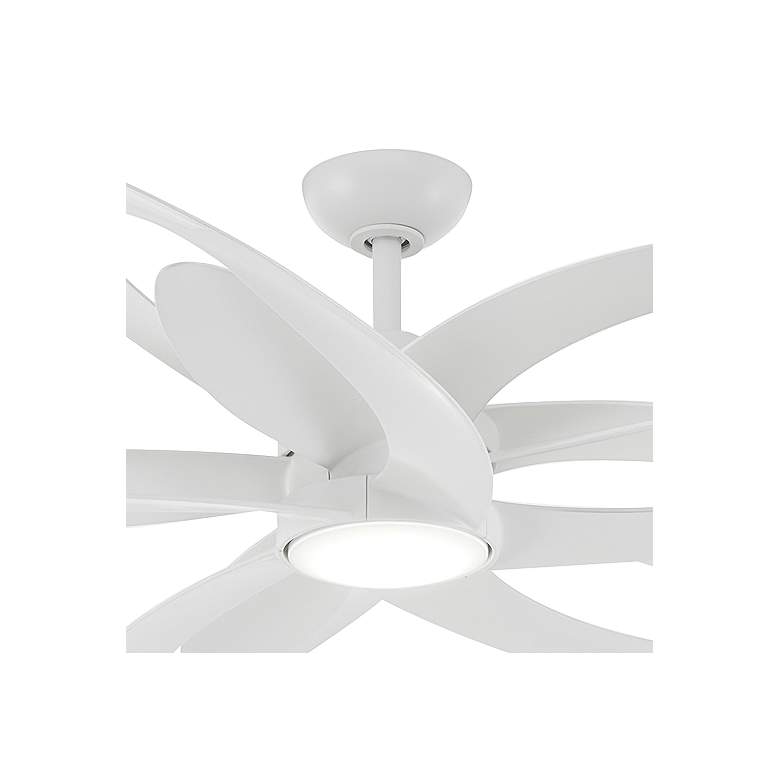 Image 4 60" Minka Aire Pinup Flat White Indoor LED Ceiling Fan with Remote more views