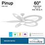 6_60" Minka Aire Pinup Flat White Indoor LED Ceiling Fan with Remote more views