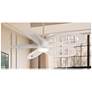 60" Minka Aire Pinup Flat White Indoor LED Ceiling Fan with Remote in scene